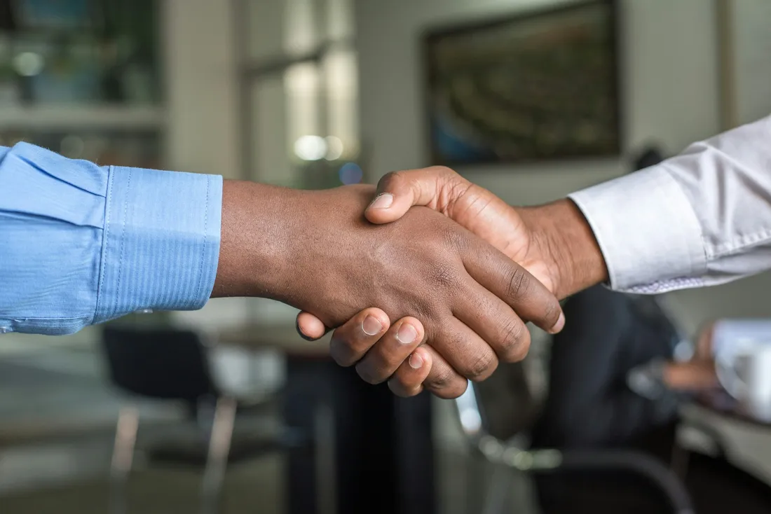 Handshake after a real estate deal